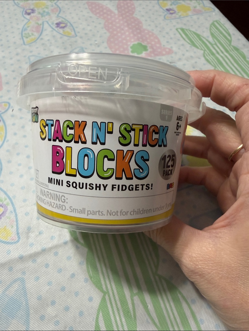 Crazy fun Stack N' Stick Blocks Mini Squishy Fidgets - Multicolor